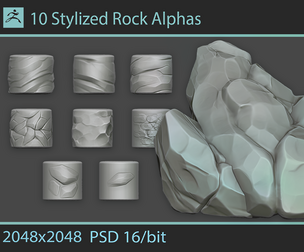 Stylized Rock Alphas