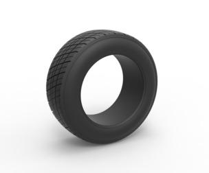 Dirt Sprint racing front tire 5 Scale 1:25