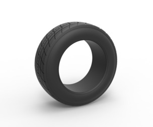 Dirt Sprint racing front tire 6 Scale 1:25