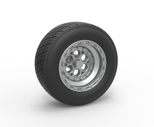 Front wheel from Sprint car Version 2 Scale 1:25