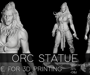 Orc Statue for 3D Printing