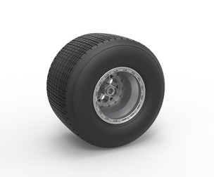 Rear wheel from Sprint car Version 2 Scale 1:25