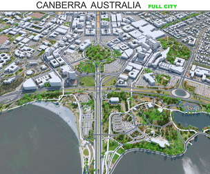 Canberra City Australia 3D Model 50km