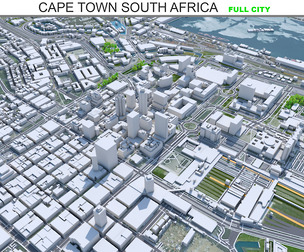 Cape Town  City  South Africa 3D Model 40km