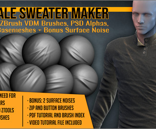 Male Sweater Maker VDM brushes Basemeshes and more