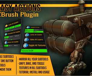 Easy Actions ZBrush Plugin