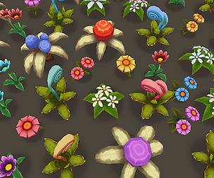 Hand-Painted Plants