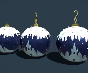 Snow Town Christmas Ball Ornament