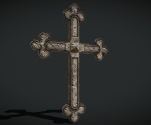 Medieval Stone Wall Cross