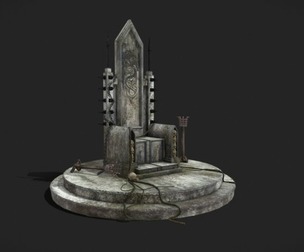 Gothic Crypt Stone Throne