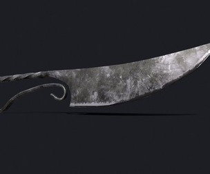 Medieval Iron Twisted Dagger