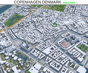 Copenhagen City 3D Model  30km
