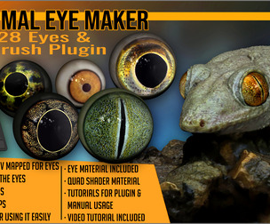 Animal Eye Maker 128 Eyes and ZBrush Plugin 3D