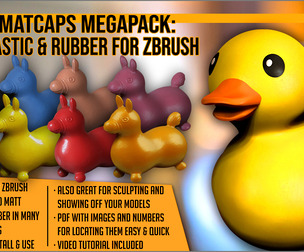 Matcaps Megapack 100 Plastic And Rubber For ZBrush