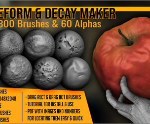 Deform And Decay Maker 300 ZBrush Brushes