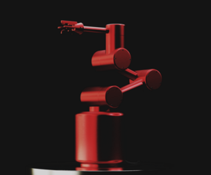 Industrial Robot red
