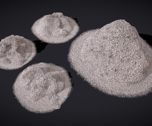 White Rice Piles