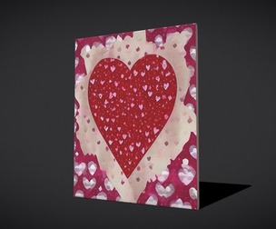 Delicate Hearts Painting