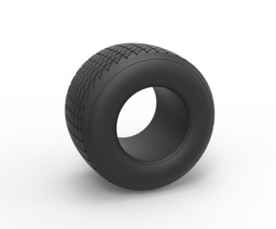 Dirt Sprint racing tire 15 Scale 1:25