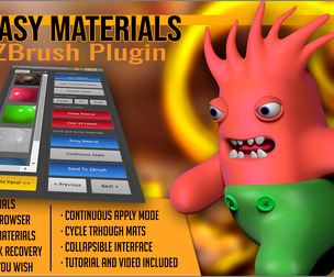 Easy Materials ZBrush Plugin
