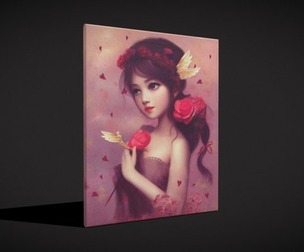 Be Mine Vintage Valentine Painting