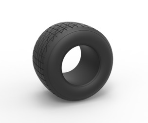 Dirt Sprint racing tire 16 Scale 1:25