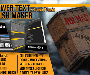Power Text Brush Maker ZBrush Plugin
