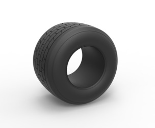 Dirt Sprint racing tire 17 Scale 1:25