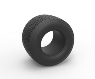 Dirt Sprint racing tire 18 Scale 1:25
