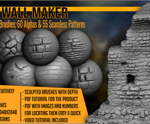 Wall Maker 120 ZBrush Brushes