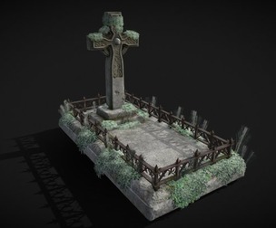 Moss Stone Surface Burial Vault