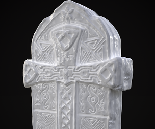 Knotted Engraved Cross Standard Gravestone