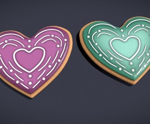 Heart Within A Heart Swirl Cookies