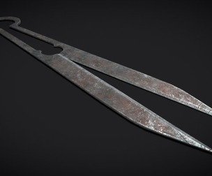 Hand Forged Spring Steel Medieval Shears