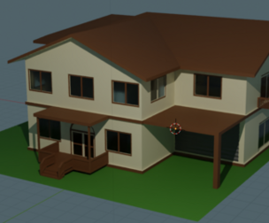 Simple wooden house cabin bunglow