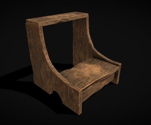 Rustic Medieval Two Step Ladder