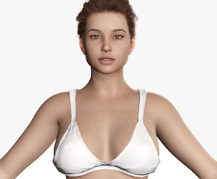 Naked Realistic Latina Woman Game Ready