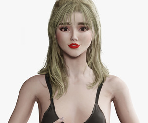 Naked Asian Woman Rigged Game Ready
