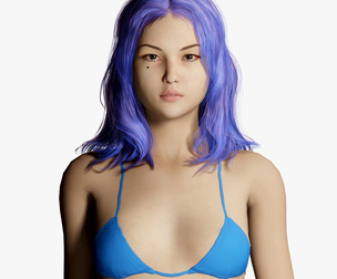 Naked Realistic Female Game Ready