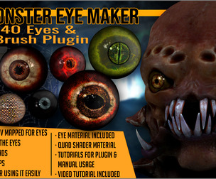 Monster Eye Maker 140 Eyes and ZBrush Plugin