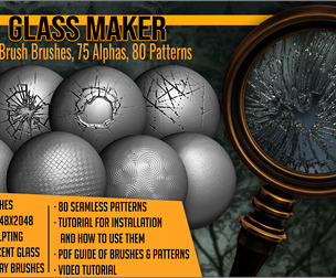 Glass Maker 300 ZBrush brushes