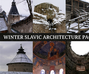 Winter Medieval Slavic Architecture Pack