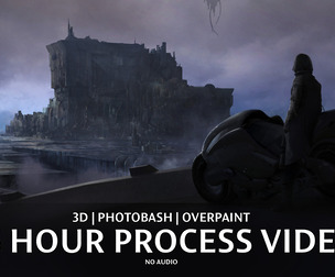 Cyberpunk Cityscape - Process Video Demo