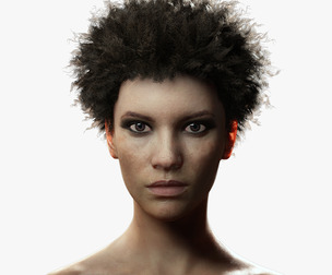 Realistic African Woman afro
