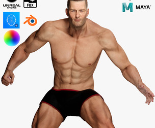 Realistic Athlete Man G1