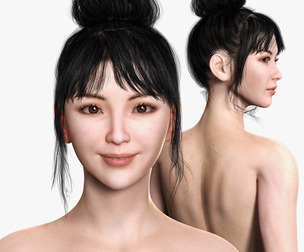 Asian Woman Perfect Base Shape