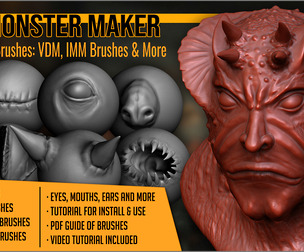 Monster Maker 130 ZBrush brushes