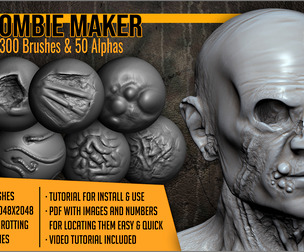 Zombie Maker 300 ZBrush Brushes