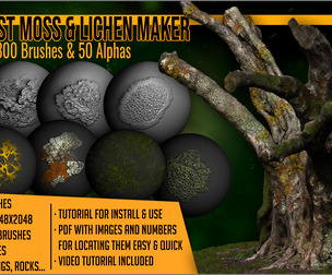 Forest Moss And Lichen Maker 300 ZBrush
