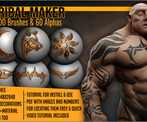 Tribal Maker 300 ZBrush Brushes